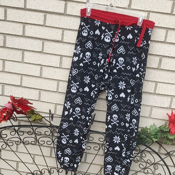 Other - Skull,Pj  Pants with Red Waistband
